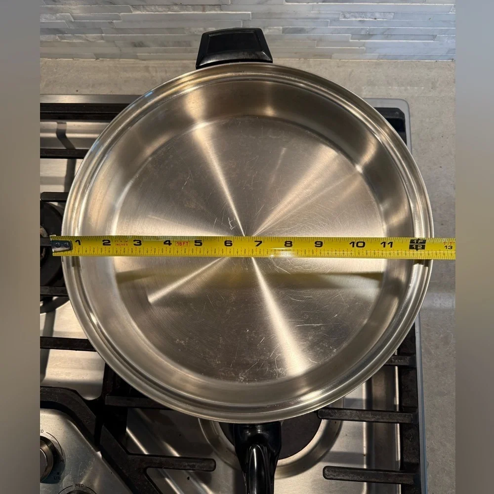 Kitchen Craft by West Bend 12” Stainless Steel Waterless Skillet with Vented Lid